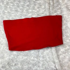 🌴Divided by H&M Tube Top Crop Top Red Size Large